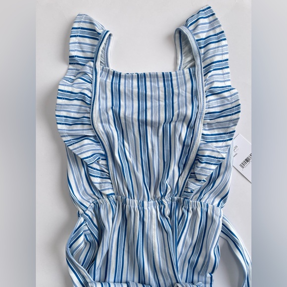 NEW BCBG Blue Stripes Angel Romper 6 - Picture 5 of 6